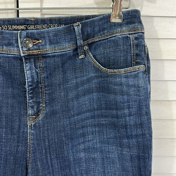 Chico's Girlfriend Crop Jeans Size 1.5 Size 10 So Slimming High Rise Denim - Picture 4 of 13